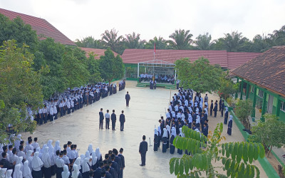 Dari Daring Kembali Kelapangan, MTsN  Lampung Tengah Sambut Tatap Muka Dengan Semangat Baru