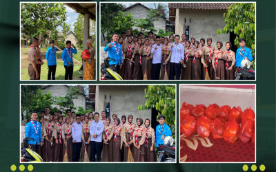 Keluarga Besar MTsN 2 Lampung Tengah Gelar Bakti Sosial, Salurkan 20 Paket Sembako untuk Warga Sekitar